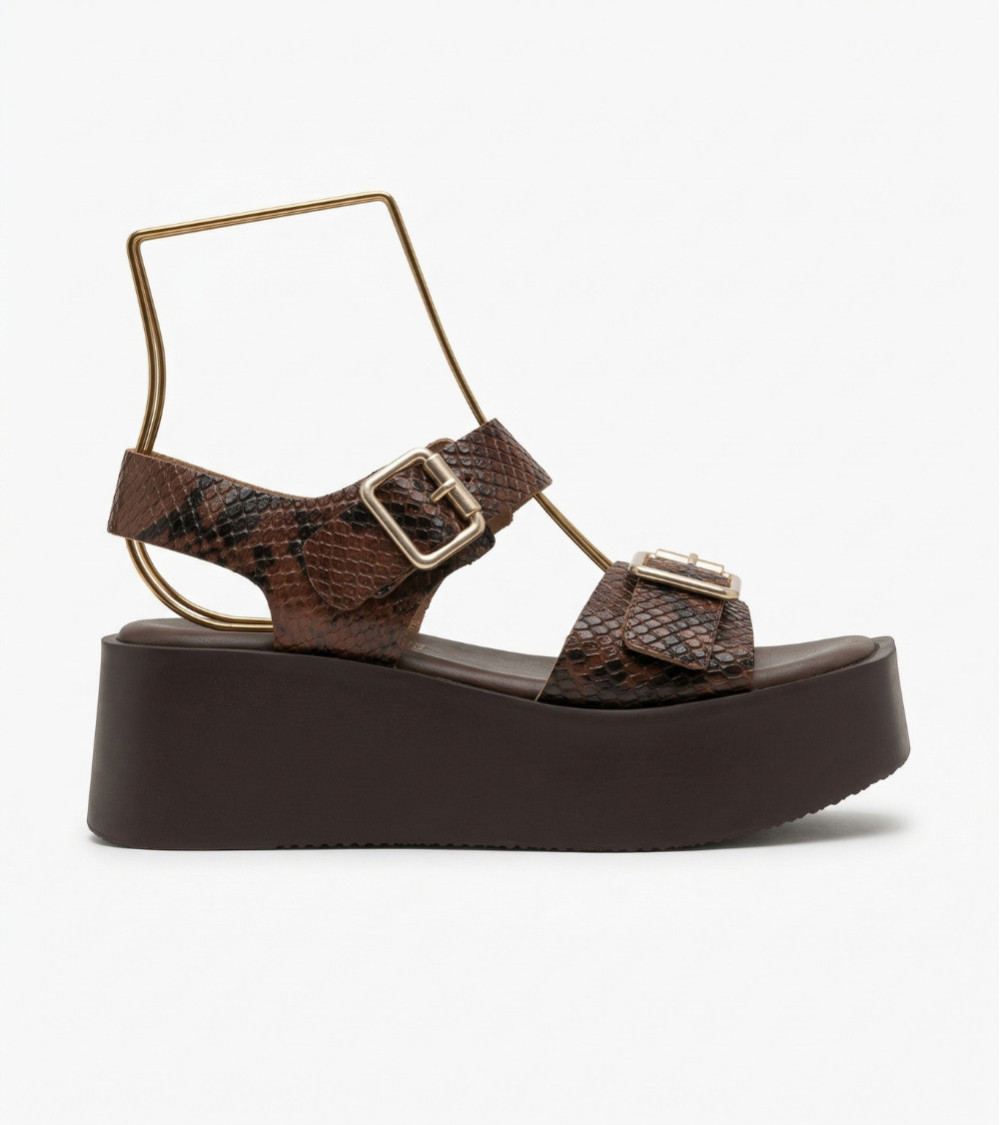 LILI - סנדל פלטפורמה עם קשת מתכת | La Galerie