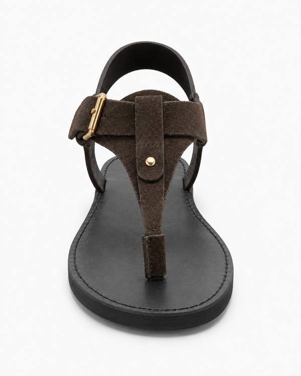LOU – Sandals La Galerie – Brown suede – photo 6