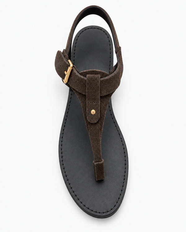 LOU – Sandals La Galerie – Brown suede – photo 7