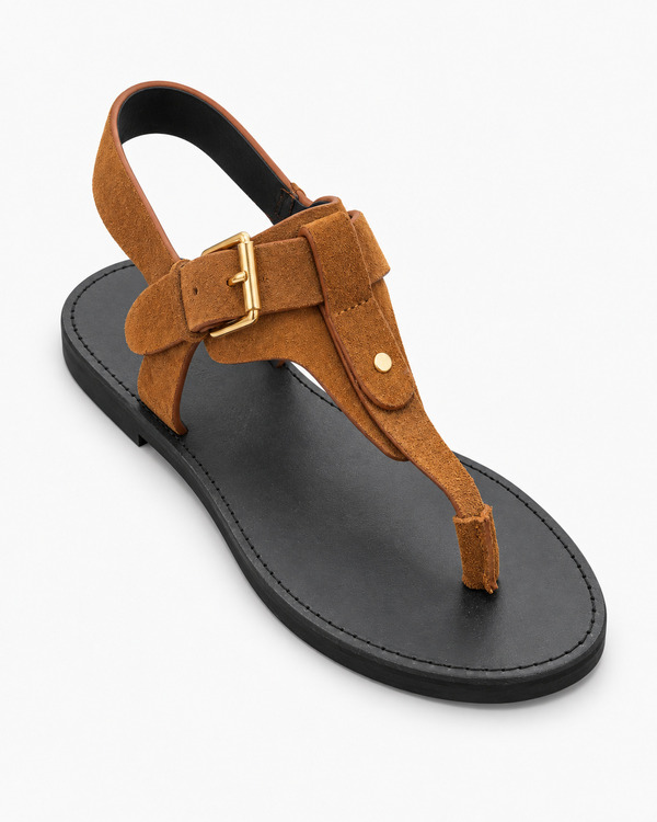 LOU – Sandals La Galerie – Tan suede – photo 4
