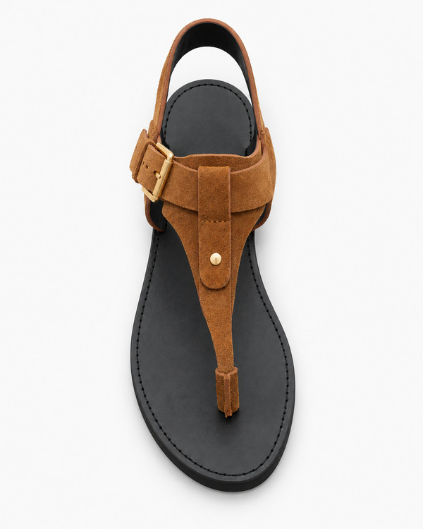 LOU – Sandals La Galerie – Tan suede – photo 6